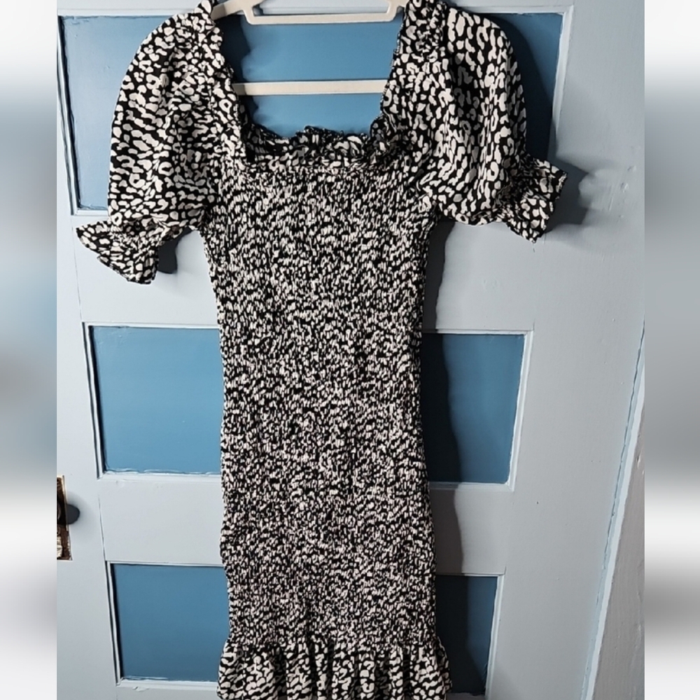 THE MOON Black and White Women's Bodycon W/Stretch Dress - Picture 11 of 11